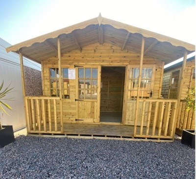 Summer house - The Wakefield Road show site, Barnsley. Yorkshires biggest garden building show site